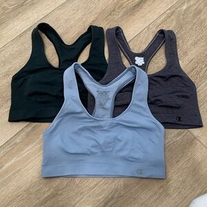 Champion Sports Bra 3 Pack Double Layer No Cups Size Small